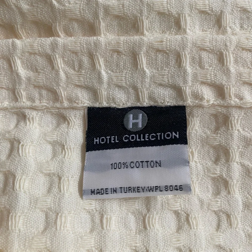 Hotel Collection Luxurious Waffle Weave Fabric Shower Curtain - Beige/Taupe